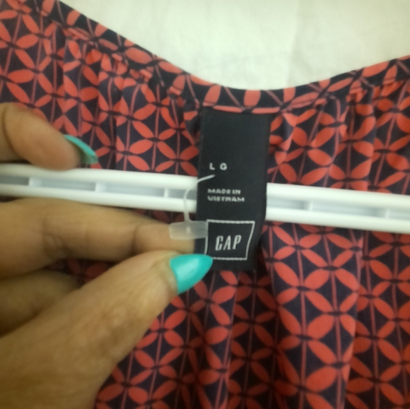 Lightweight Gap dress, SZ Lg, pink and navy blue. - Picture 3 of 3